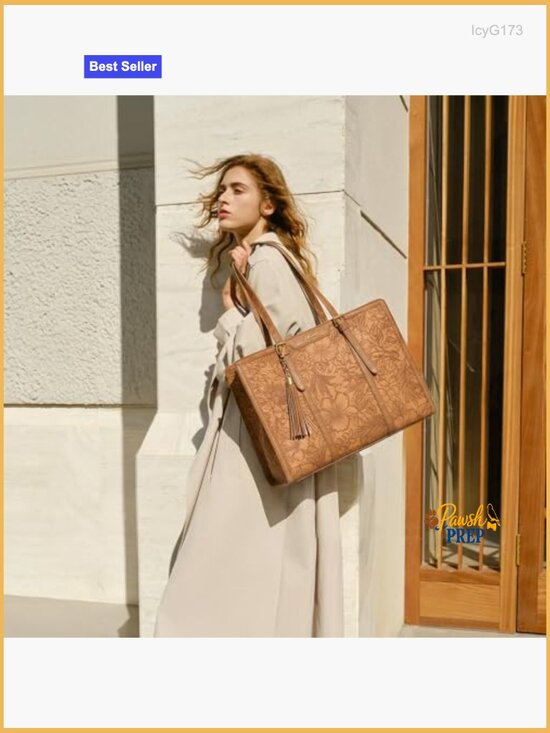 Amazon.com: LOVEVOOK Laptop Tote Bag for Women,15.6 Inch  Vintage Leather Laptop Tote Bag 15.6 inch Work Bag with Clutch